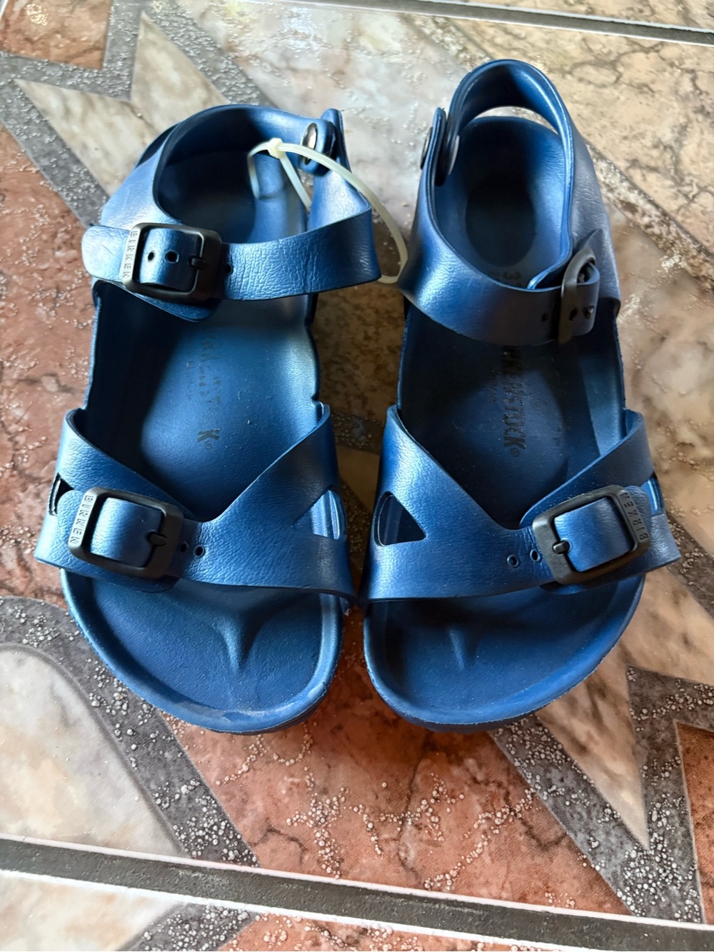 Birkenstock Kids Blue Dual-Buckle Sandals
